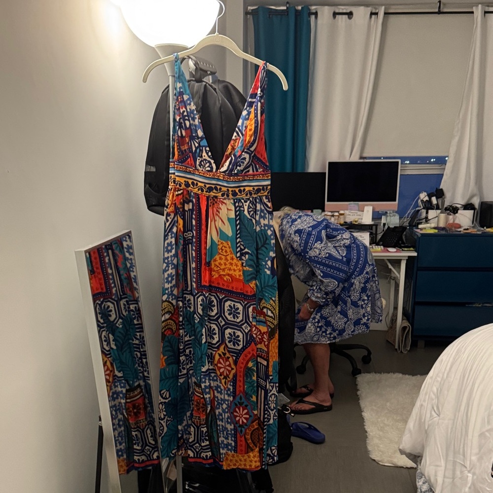 Farm Rio Colorful Bohemian Maxi Dress - Picture 3 of 5